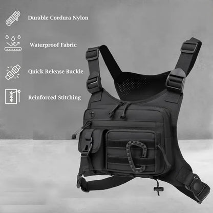 Tactical Chest Bag Men's Vest Edc Waterproof Anti-Theft Chest Pack Rig for Outdoor Cycling Bags Running Front Chest Pack