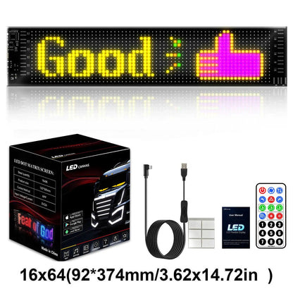 High Brightness Flexible Car LED Display DIY Pattern Text Rolling LED Sign for Car
