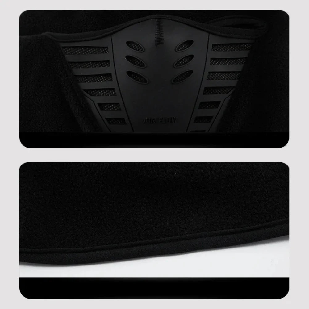 Motorcycle Mask Fleece Thermal Neck Full Face Mask Keep Warm Riding Balaclava Biker Ski Winter Windproof Dustproof Face Shield