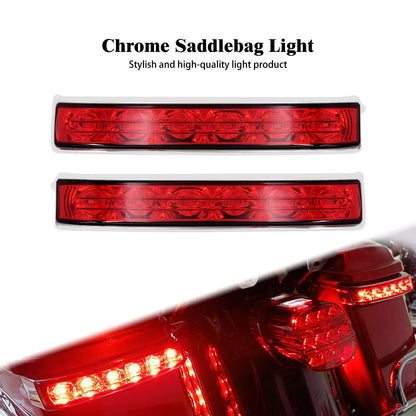 Motorcycle Saddlebag Light LED Turn Lamp Run Brake Lamp For Harley Touring Street Road Glide Road King Ultra Limited CVO 14-2023