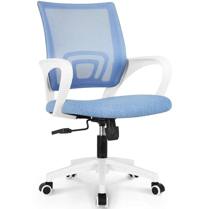 Office Desk Computer Chair Ergonomic Mesh Gaming Mid Back Seat with Comfy Lumbar Support Adjustable Height Swivel, Customized