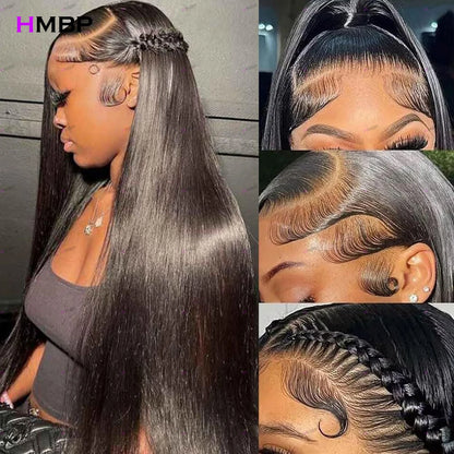 Glueless Lace Frontal Wigs Human Hair Wear And Go Straight 360 HD Lace Frontal Wig Pre Plucked Human Hair For Women Closure Wig