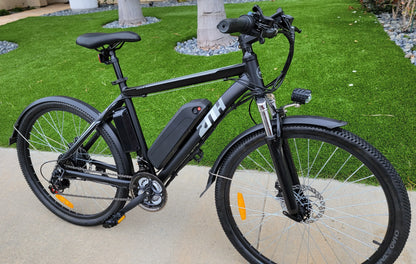 500W Peak Motor Electric Bicycle for Adults,26'' Fat Tire Electric Bike,374.4Wh/10Ah Battery,21-Speed E-bike