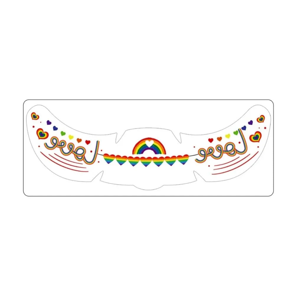 Waterproof Rainbow Freckles Face Tattoo Facial Art Disposable Face Temporary Tattoos Long Lasting Makeup Stickers Pride Month
