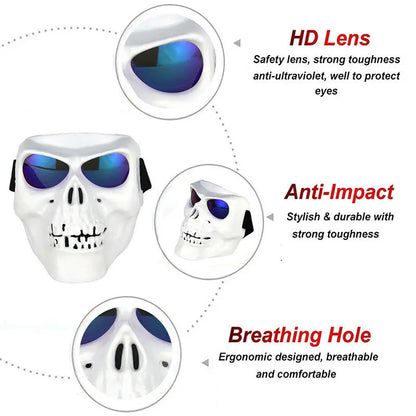 Dirt Bike Racing ATV Racing Halloween Eyewear Shield Skull Face Mask For Eyewear Motorbike