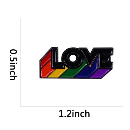 LGBT Gay Pride Rainbow Flag Heart Enamel Pins Fashion Lapel Metal Badges Backpack Brooches Proudly Go Purride Pin Wholesale