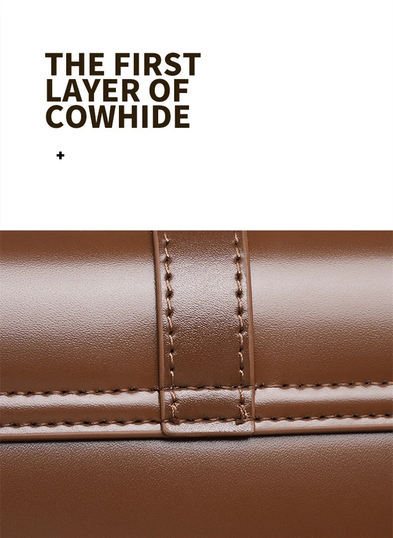 Toptrends Elegant Genuine Leather Underarm Shoulder Bags For Women 2025 Luxury Designer Crossbody Purses Saddle Ladies Handbags