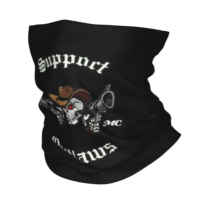 Outlaws Mc Support Bandana Neck Gaiter Printed Mask Scarf Multi-use Face Mask Running Unisex Adult Windproof
