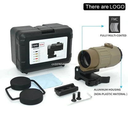 Hot Sale 558 Holographic Collimator Red Dot Sight G43/G33 3X G45 5X Magnifier Airsoft Hunting Gear W/20mm Rail Mounts & QD Lever
