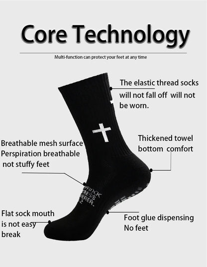 New Men Women Sports Football Socks Tube Wear-resistant Non-slip Outdoor Sports Cycling Socks Soccer Basketball Socks