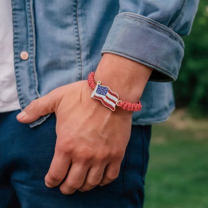 New stylish alloy USA Independence Day Bracelet USA Flag Election Holiday Party Honoring patriotism Bracelet accessories for men