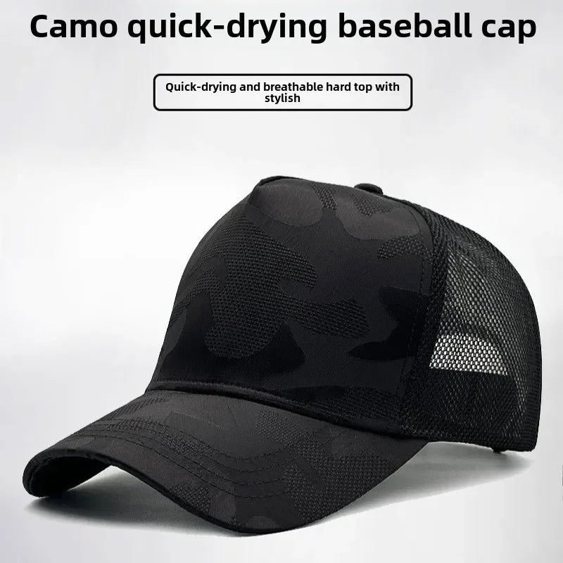 Summer Quick Drying Deeper Baseball Caps for men  Camouflage Big Size Mesh Breathable Dad Hat  Plus Size 65cm  Snapback Caps