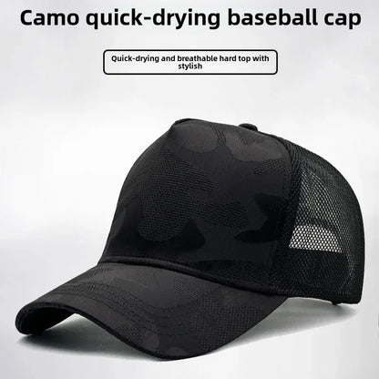 Summer Quick Drying Deeper Baseball Caps for men  Camouflage Big Size Mesh Breathable Dad Hat  Plus Size 65cm  Snapback Caps