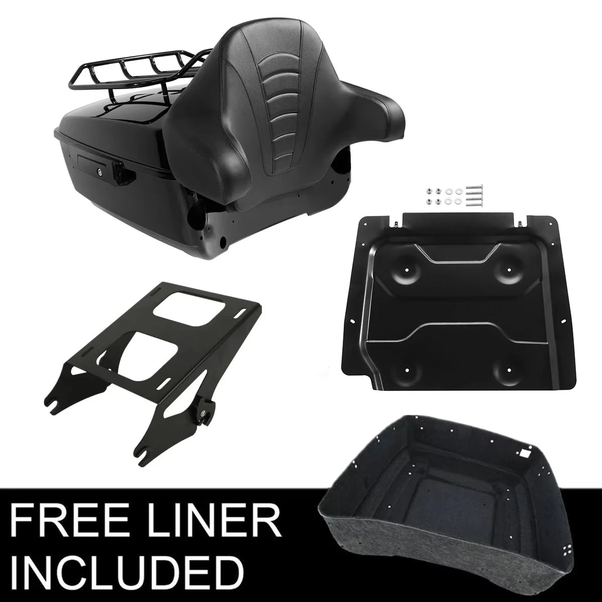 Motorcycle King Trunk Luggage Rack Plate For Harley Touring Road King Electra Glide Road Glide 2014-2025