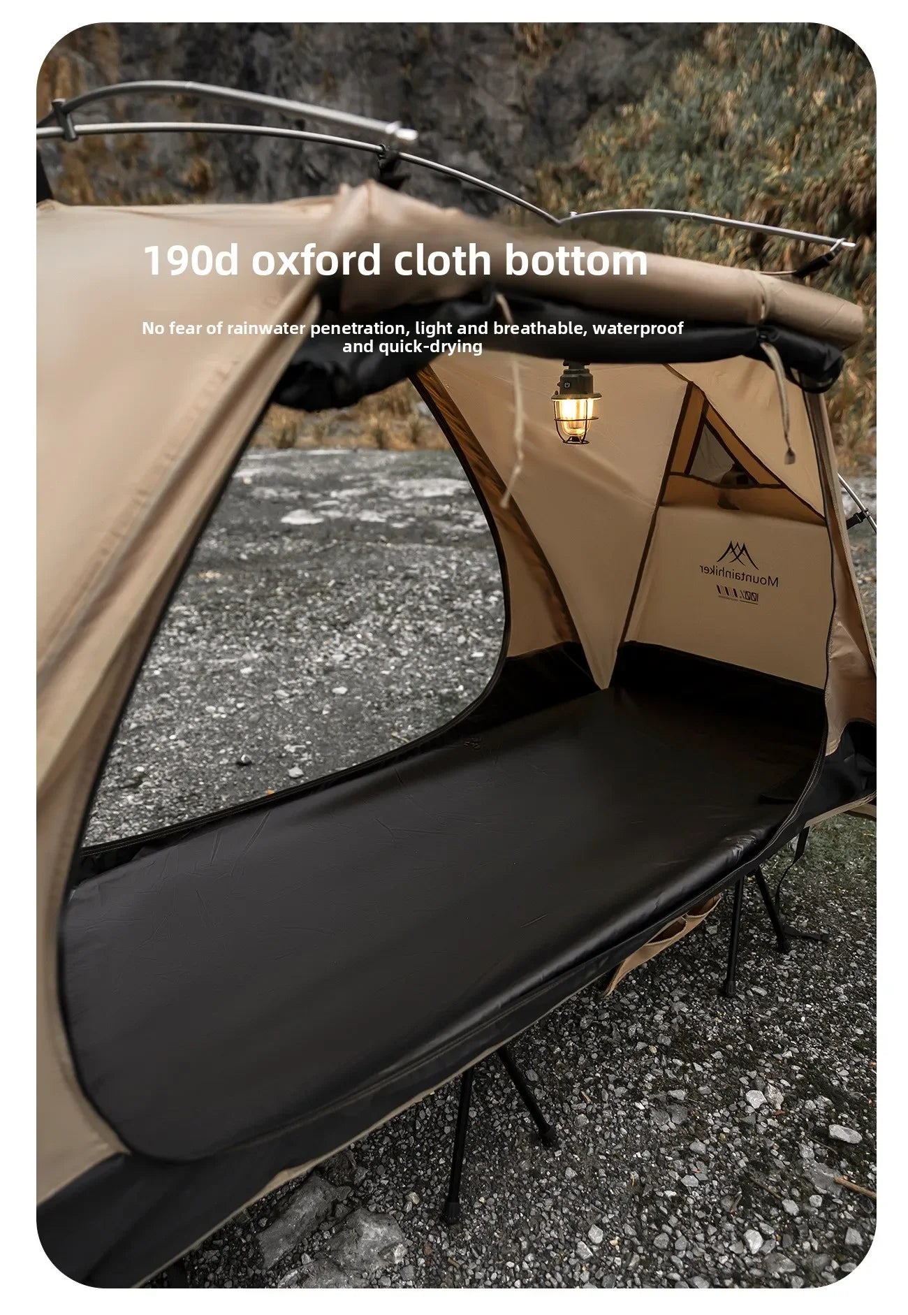 MOUNTAINHIKER Nwe Single Camp Bed Tent Outdoor Waterproof Rainproof Multi-purpose Leisure Camping Tent for Hiking And Travel