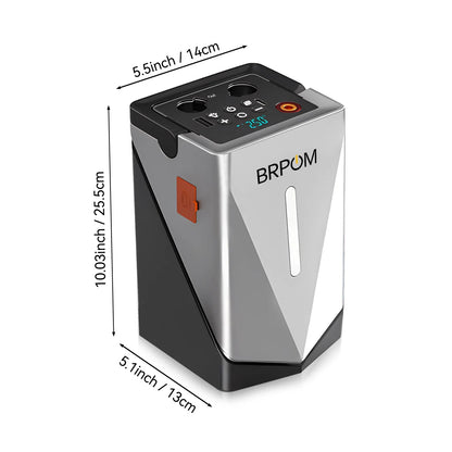 12000mAh 6-in-1 Auto Jump Starter Air Compressor Air Blower - Intelligent Clamps for Car Tire Inflation & Emergency Start