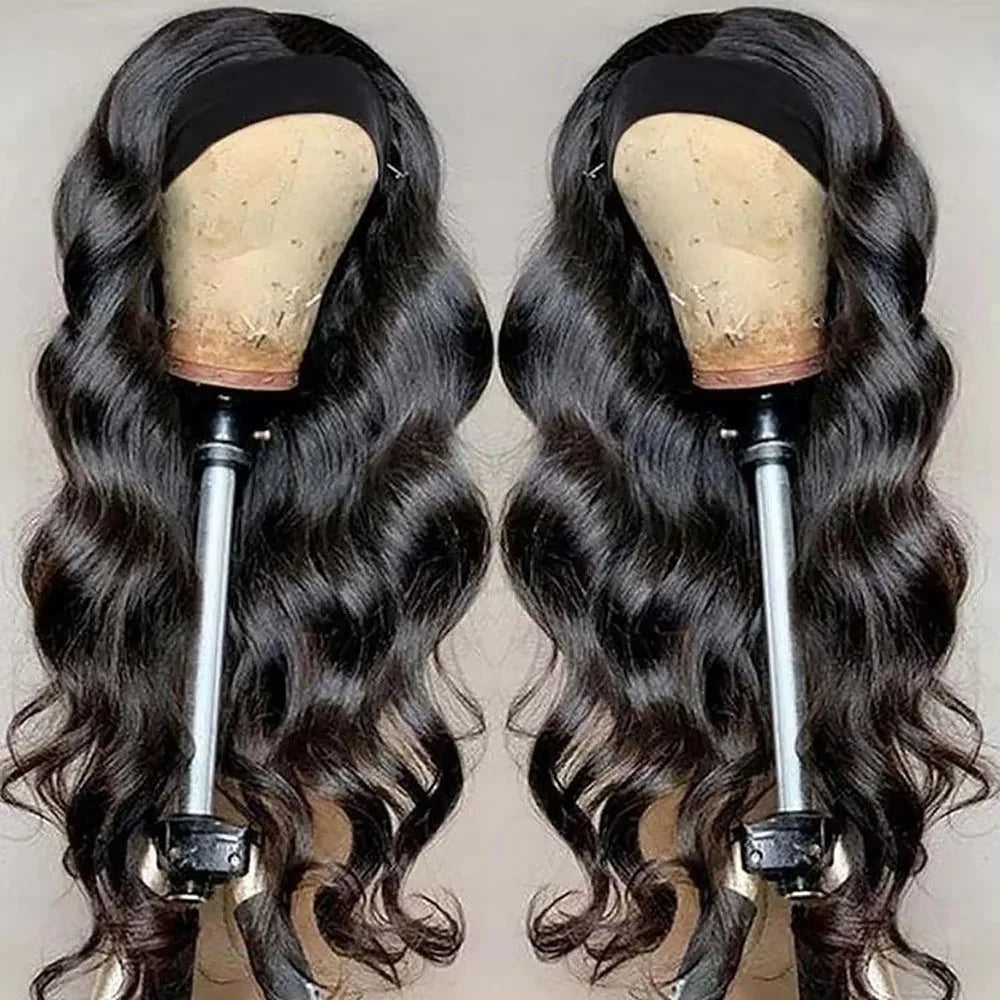 42 Inch Body Wave Headband Wig for Women Human Hair Glueless Wear and Go Glueless 100% Brazilian Virgin Human Hair 200 Density