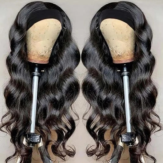 42 Inch Body Wave Headband Wig for Women Human Hair Glueless Wear and Go Glueless 100% Brazilian Virgin Human Hair 200 Density