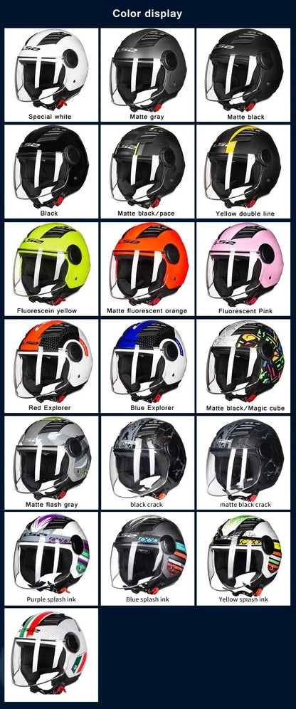 Original LS2 OF562 Casco Motorcycle 3/4 Open Face Ls2 Cascos Para Moto E-BIKE Helmet Electric Scooter Helmet of562 Capacete Moto