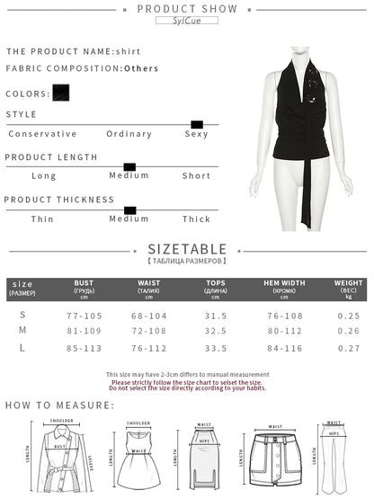 Nibber 2026 Loose Casual All-match Simple Black Sexy Metal Hot Confident Summer Travel Cool Soft Breathable Women's Halter Vest