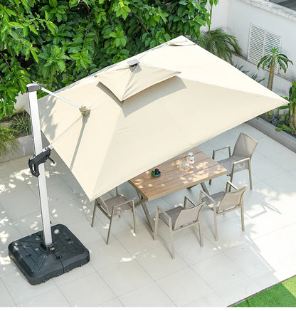 LED Roman Umbrella, Sunshade, Rainproof, UV Protection,Thickened Material, Aluminum Alloy Columns, Rotatable, Outdoor Umbrella