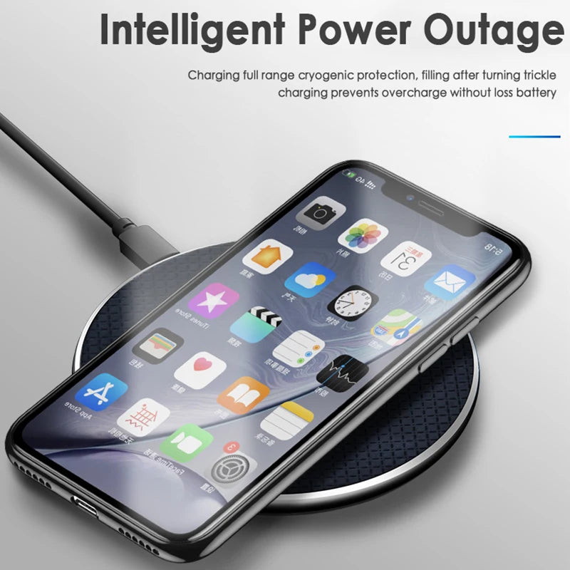 15W Wireless Charger Fast Charging Pad for Samsung S20 S10 Note 20 10+ S9 iPhone 11 12 Pro Xs Max X 8 Metal Wireless Charge Dock