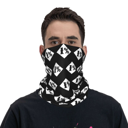 Custom 1 Percenter Essential Sons Bandana Neck Gaiter for Ski Camping Men Women Wrap Scarf TV Show Anarchy Headband Warmer