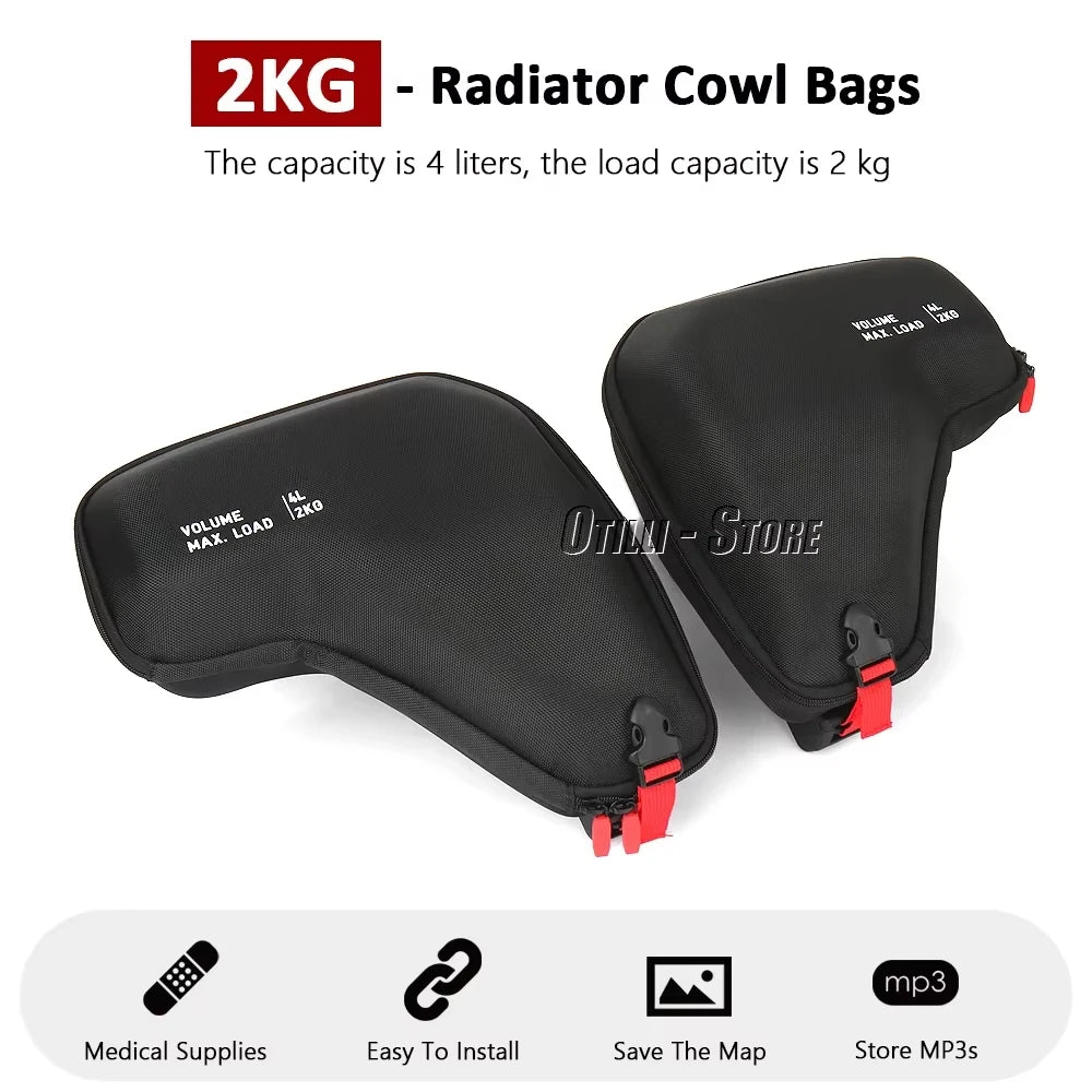 Motorcycle Accessories R1300GS Adventure Fairing Left Right Radiator Cowl Bags Waterproof For BMW R 1300 GS ADV R1300GSA 2024-