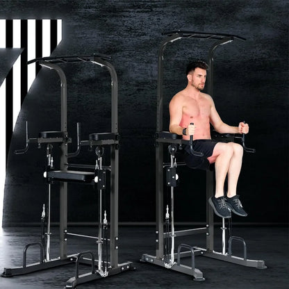 Power Tower Dip Station Pull Up Bar Exercise Tower, Free Standing Pull Up Bars For Home Gym Strength Training Workout Equipment