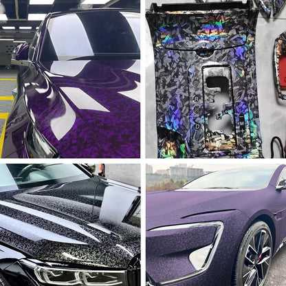 High Glossy Black Silver Red Forged Carbon Fiber Car Sticker on the Hood Adhesive Vinyl for Car Stickers Motorcycle Decal