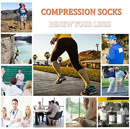 Zipper Compression Socks for Men with Varicose Veins Medical Diabetes Sports Socks for Running Cycling Women's Long Stockings