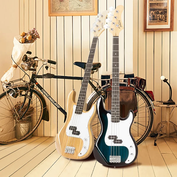 Electric Bass Guitar 4 Strings 20 Frets Electric Bass Set Electric Bass with Belt Cable and Wrench Tool