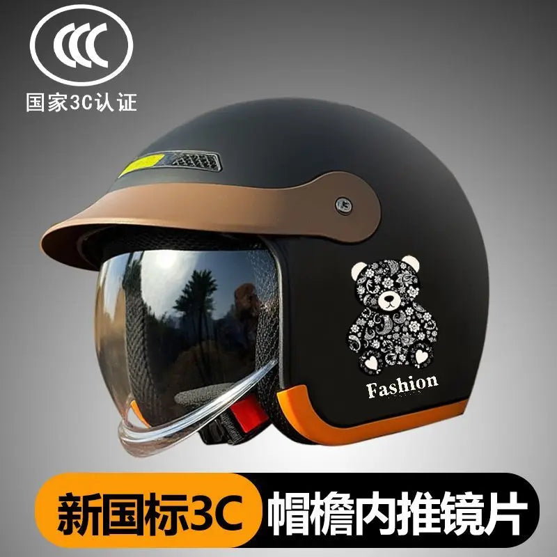 National standard 3C certified winter warm electric vehicle half helmet helmet unisex