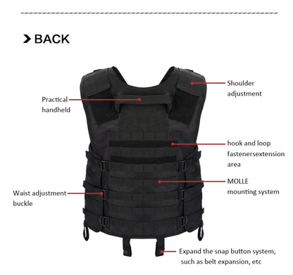 Military Tactical Molle Vest Airsoft Lightweight Gear Load Carrier Vest Camouflage CS Wargame Hunting Adjustable Waistcoat