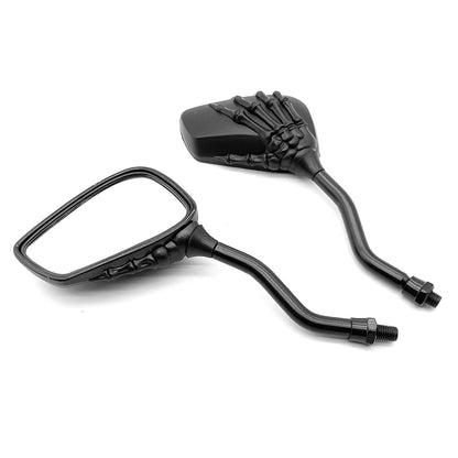 Universal Motorcycle Skull Hand Claw Rear-View Side Mirror Universal Fit Mirror Bolt For Street Sport Bike Chopper Cruiser