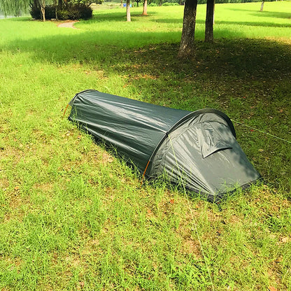 Portable Backpacking Tent Outdoor Camping Sleeping Bag Tent Beach Lightweight Single Person Sleeping Bag Tent with Storage Bag