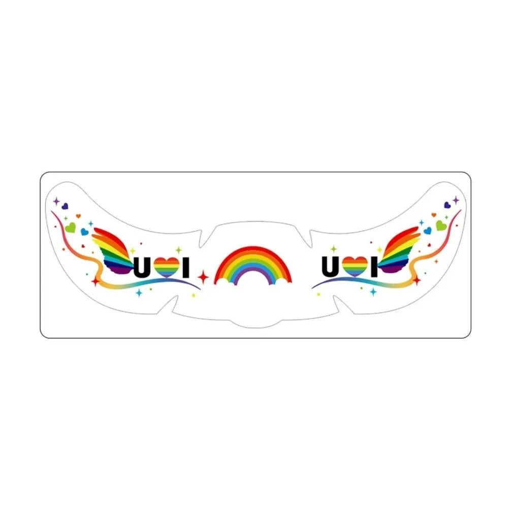 Waterproof Rainbow Freckles Face Tattoo Facial Art Disposable Face Temporary Tattoos Long Lasting Makeup Stickers Pride Month