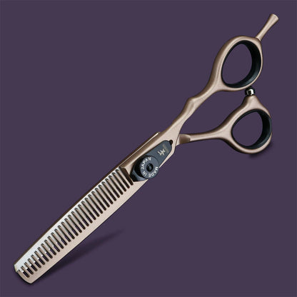 Spring clip screw double color hair scissors 6 inch 9cr18 steel barber cutting scissors and thinning scissors