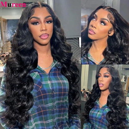 250% Density Long Body Wave 13x6 Lace Frontal Wig Human Hair For Women Pre Plucked 100% Human Hair Wigs 13X4 HD Lace Front Wig