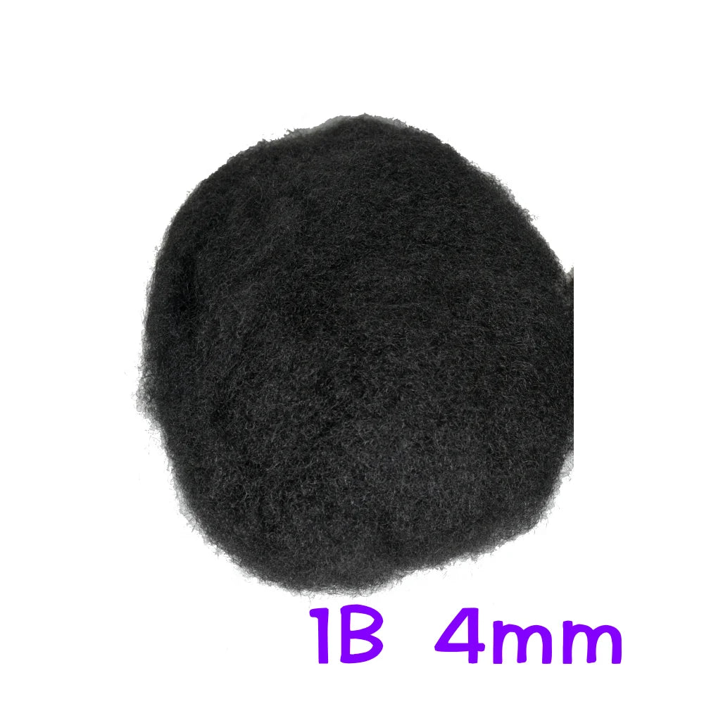 Afro Toupee for Men Undetectable Full Lace Toupee Wig Male Hair Prosthesis 6" System Unit Afro Curly Wig