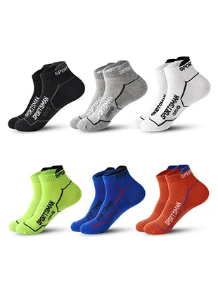 3/6 Pairs Sports Socks For Man High Quality Comfortable Breathable Basketball Short Socks Casual Fashion Low-cut Ankle Socks