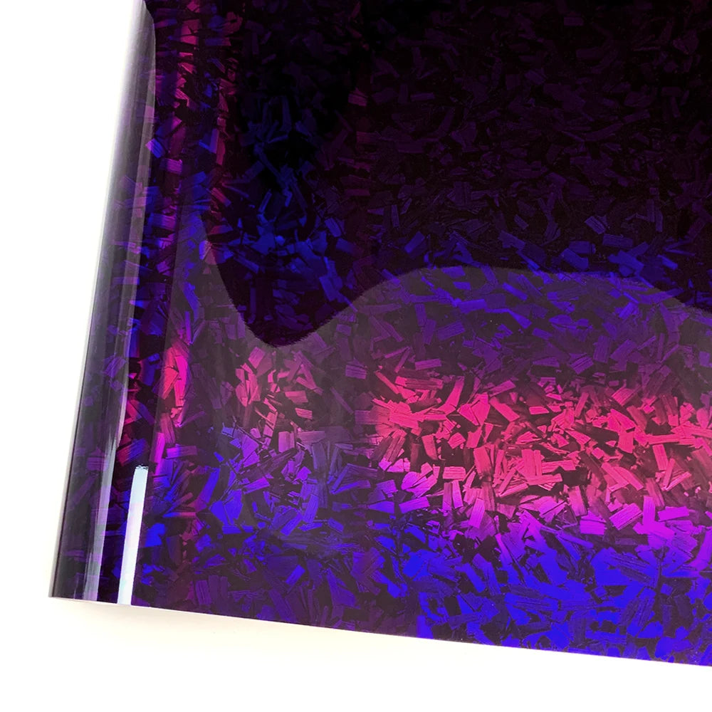 Car Vinyl Wrapping Carbon Fiber Foil Motorcycle Sticker Glossy PET Laser Purple Waterproof Vinyl Bubble-free for Car Film Cover