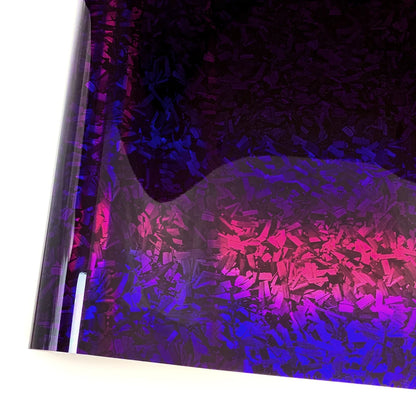 Car Vinyl Wrapping Carbon Fiber Foil Motorcycle Sticker Glossy PET Laser Purple Waterproof Vinyl Bubble-free for Car Film Cover