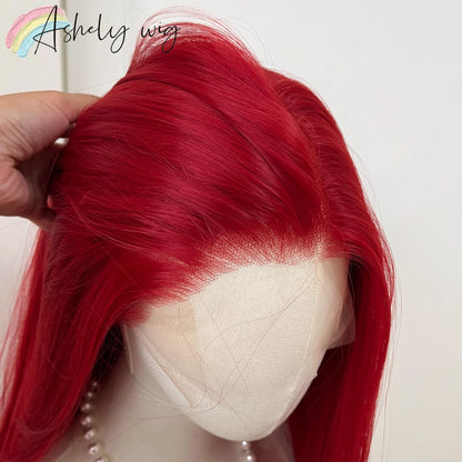 13*6 Lace Fron Wig Synthetic Lace Wigs Long Straight Hair Wig for Women Big Lace Frontal High Quality Fiber Hair Wig for Cosplay