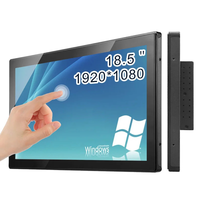 Flat True Capacitive Touch Screen Monitor 18.5 Inch 1920*1080 Open Frame Industrial Waterproof Display With VGA HDMI USB Input