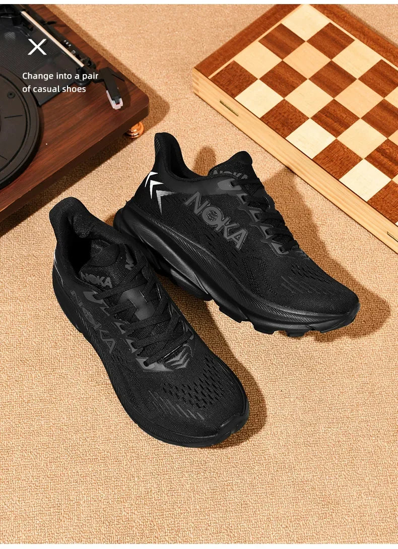 Men's Running Shoes Jogging Breathable Mesh Cushioning Non-Slip Outdoor Luxury Shoes Couple Trainer Race Sneakers Off-road Shoes