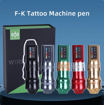 Wireless Cartridge Tattoo Machine Pen Rotary Wireless Battery Pen Portable Power Pack 1500mAh LED Digital Display Tattoo Gun