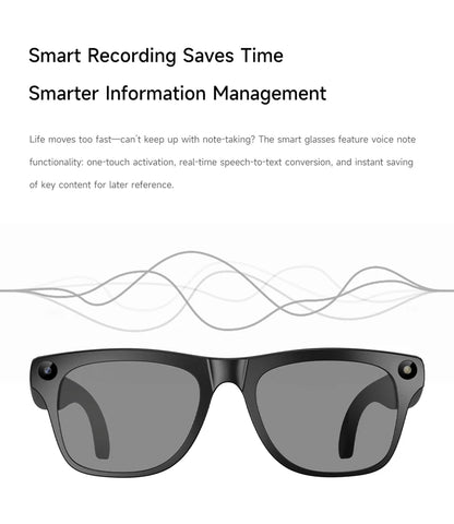 For Xiaomi AI Smart Glasses Photochromic Glasses 4K HD Camera Chat GPT Bluetooth Call Video Music Touch Translate Sunglasses