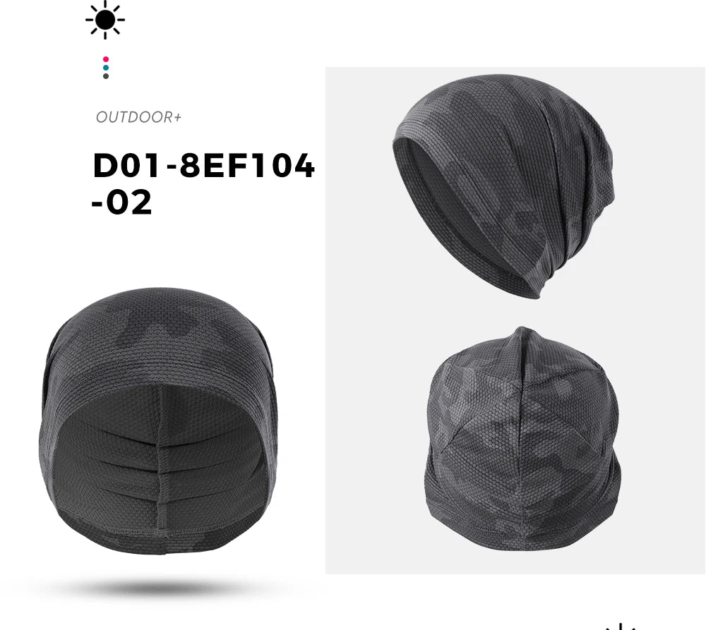 2PCS Quick-drying Running Caps Summer Breathable Cool Sports Hats Outdoor Cycling Hiking Baseball Skullies Stretchy Beanies Hat