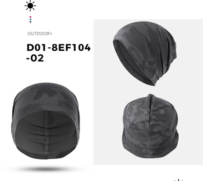 2PCS Quick-drying Running Caps Summer Breathable Cool Sports Hats Outdoor Cycling Hiking Baseball Skullies Stretchy Beanies Hat